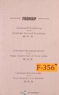 Froriep-Froriep 6KZ, Boring Operations Instructions Manual-6KZ-01
